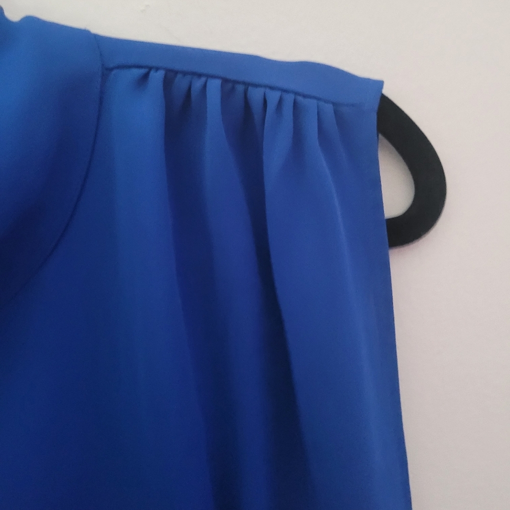 ZARA blue sleeveless blouse - Picture 7 of 9